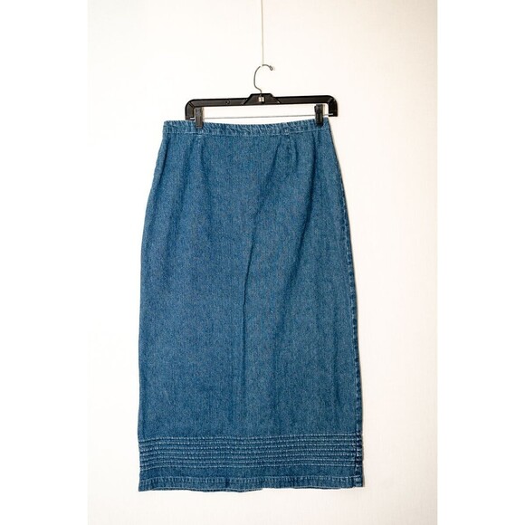 VTG Jean denim skirts womens 8 Christopher & Banks - Picture 1 of 5